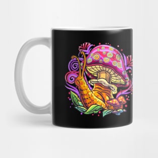 Psychedelic Mushroom Snail Art Mug